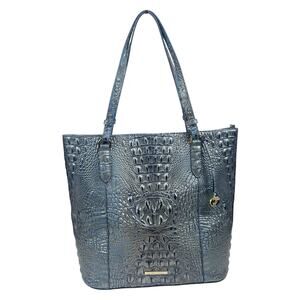 Brahmin Abigail Tote Bag Serenity Ombre Melbourne Silvery Blue Leather